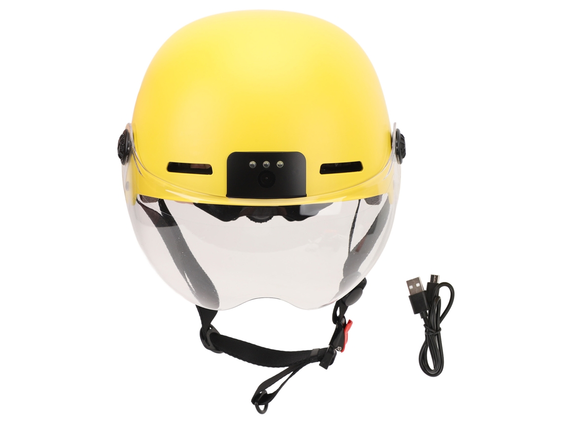 2026altiro-casco De Bicicleta Inteligente Profesional Con Cámara 1080p 30fps Y Luz De Seguridad Ajustable Para Adultos Hombre Mujer Amarillo