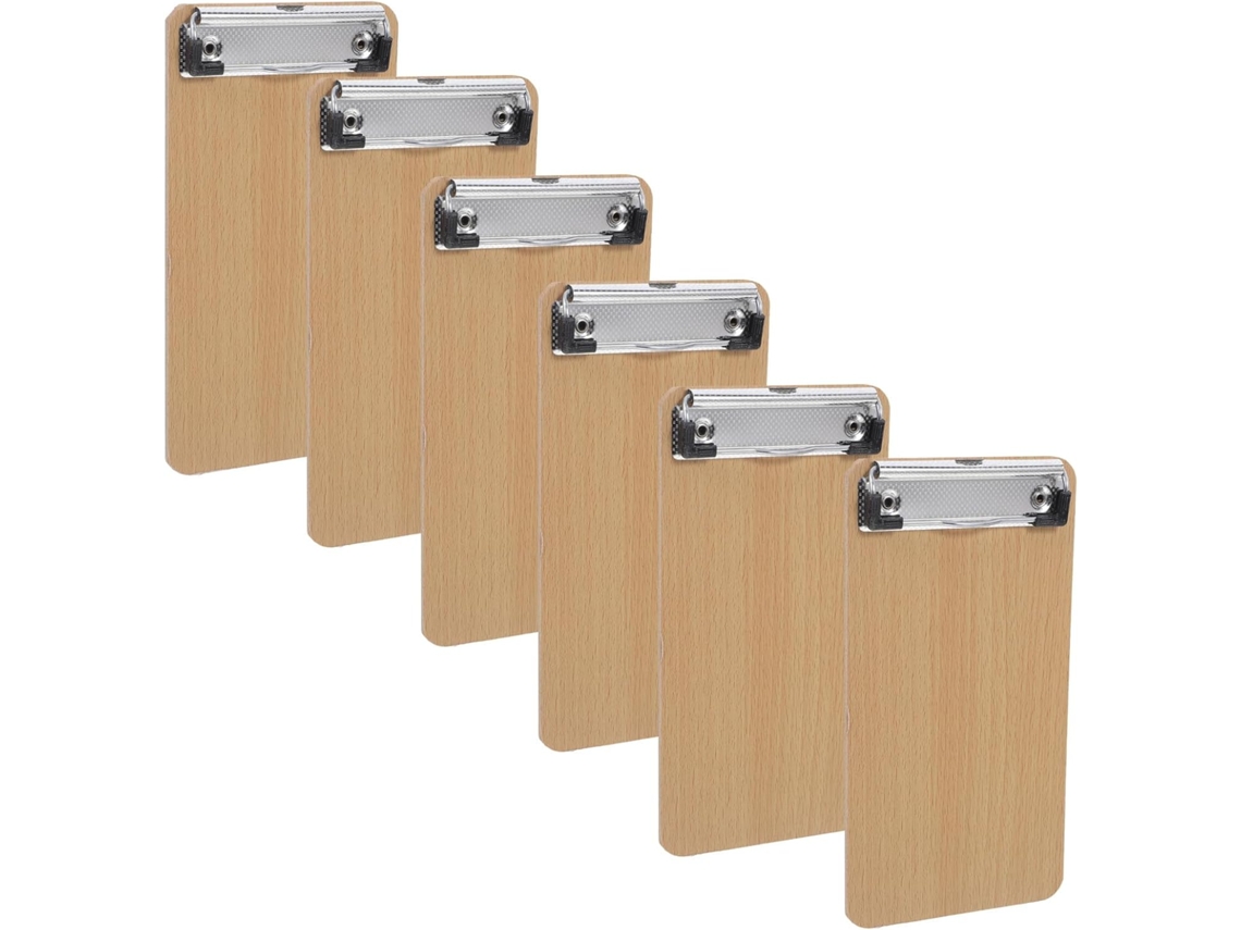 Prancheta de Madeira Healeved, Elegante e Portátil, com 6 Peças Prendedores Resistentes À Deformação, Ideal Pa