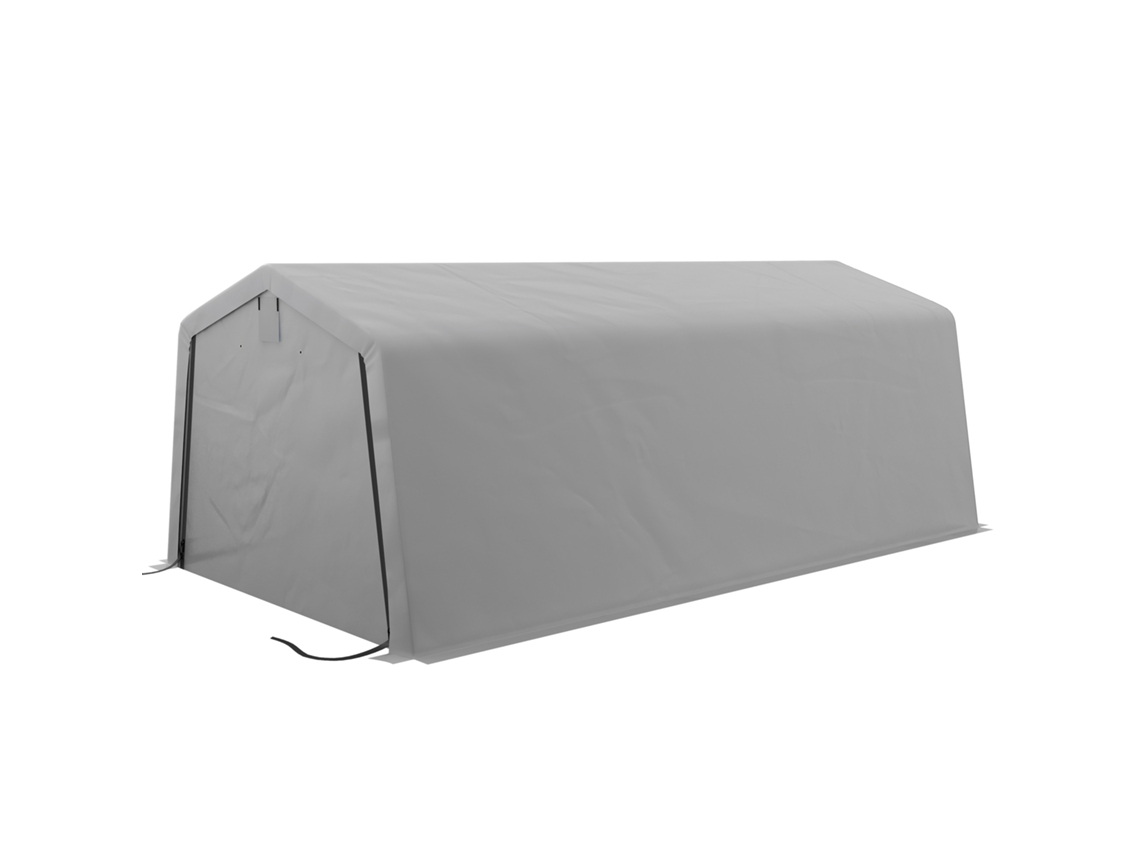 Garagem Barraca 6,2x3,3x2,4h Em Aço Galvanizado E Pe 150g/m²