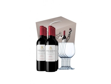 Pack 6 Viña Mayor Crianza 2016 + 6 Taças BODEGAS Y VIÑEDOS VIÑA MAYOR