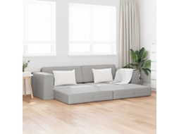 Vidaxl Sofá-cama Cinza Nuvem 245 X 78 X 77 Cm Tecido