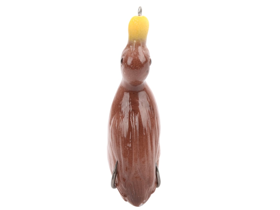 Isca Artificial Pato Silicone com Anzol Marrom