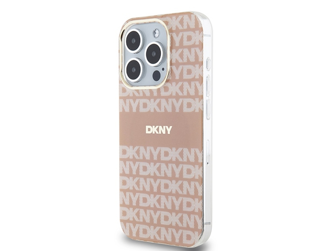 Capa para iPhone 14 Pro Max DKNY Pele Sintética Rígida Rosa