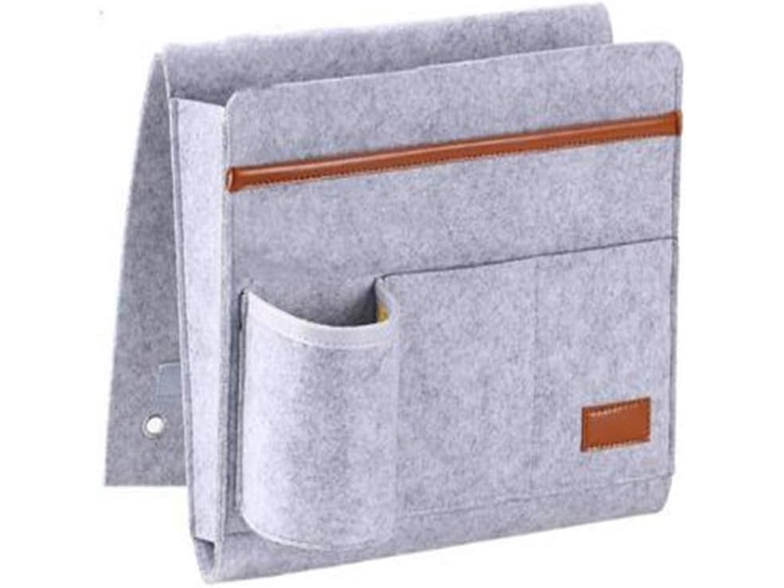 Lurelia Bolsa De Cabeceira, Em Feltro, Suspensa, Com Bolsos, Para Cama E Sofá, 8,5 Cm, Telemóvel Acessível