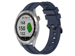 Pulseira Garmin Approach S40 De 20 Mm, Silicone Com Listras Côncavas, Azul Marinho