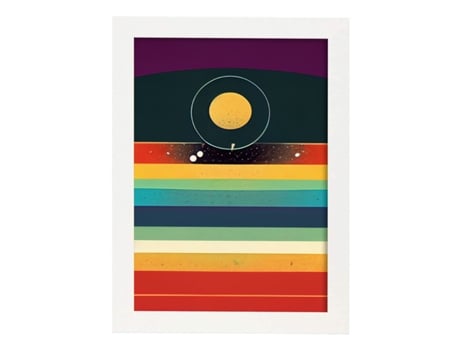 NACNIC Plate Na Criação De Estilo Abstrato Ilustrações Artísticas Impressionantes E Modernas Em Cores Para A4 Marco Blanco