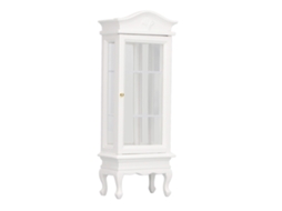 Armário Miniatura Casa De Boneca 1:12 De Madeira Simulação Telhado Arco Branco Porta Singular Para Bonecas