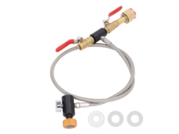 Adaptador de Recarga de Cilindro Co2 Cga320 G1/2 com Mangueira e Manômetro de Pressão Válvulas Duas