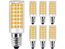 Pacote com 6 Lâmpadas LED E14 9W, equivalentes a 75W halogêneo, Branco Quente, 3000K | S/MARCA