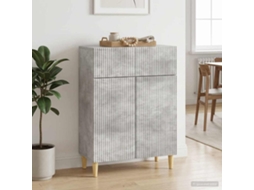 Vidaxl Buffet Cinzento Cimento 66 X 34,5 X 90 Cm Derivados De Madeira