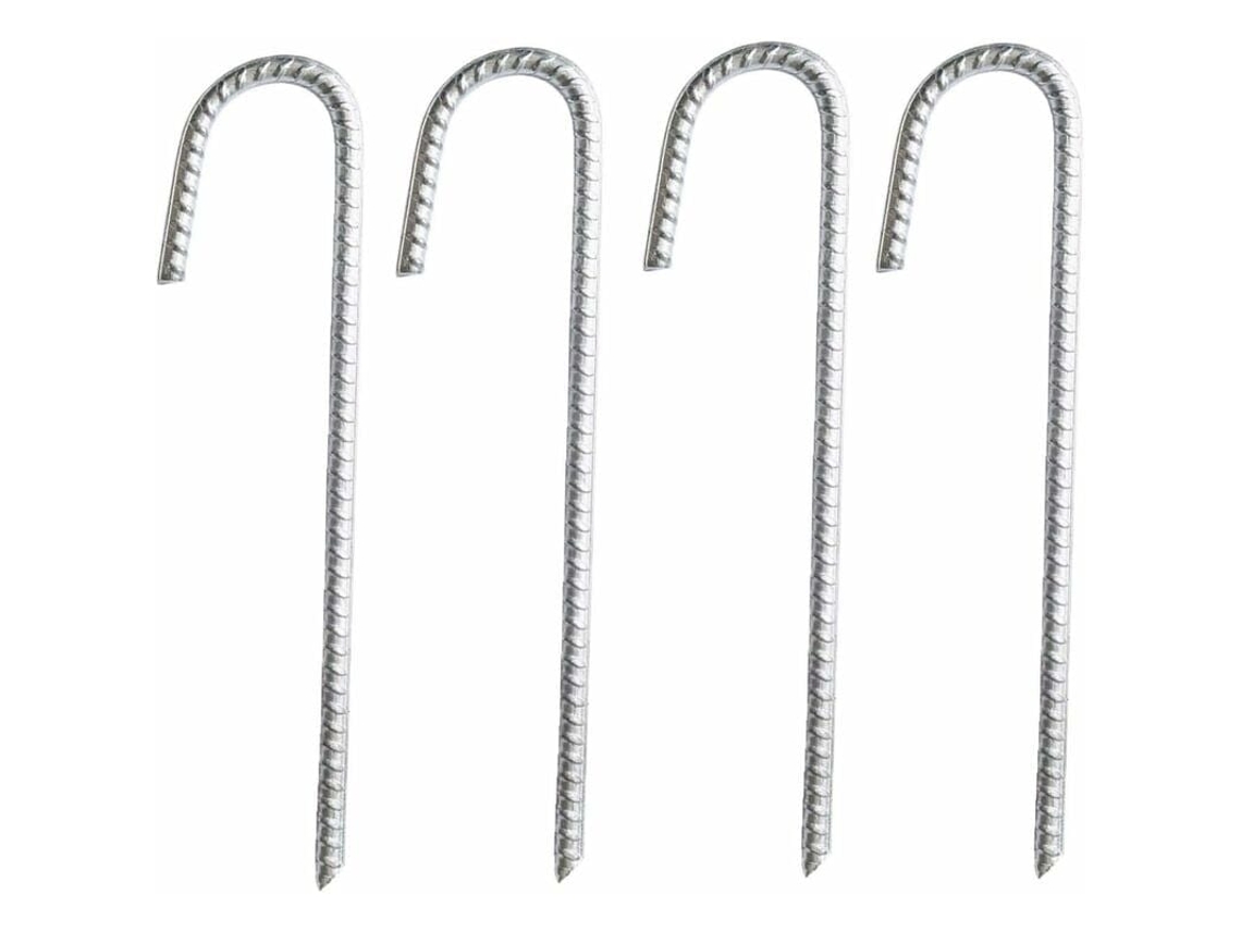 4 Pçs Estacas De Aço Galvanizado Para Marquees Tendas Trampolins Casas De Bounce Campismo