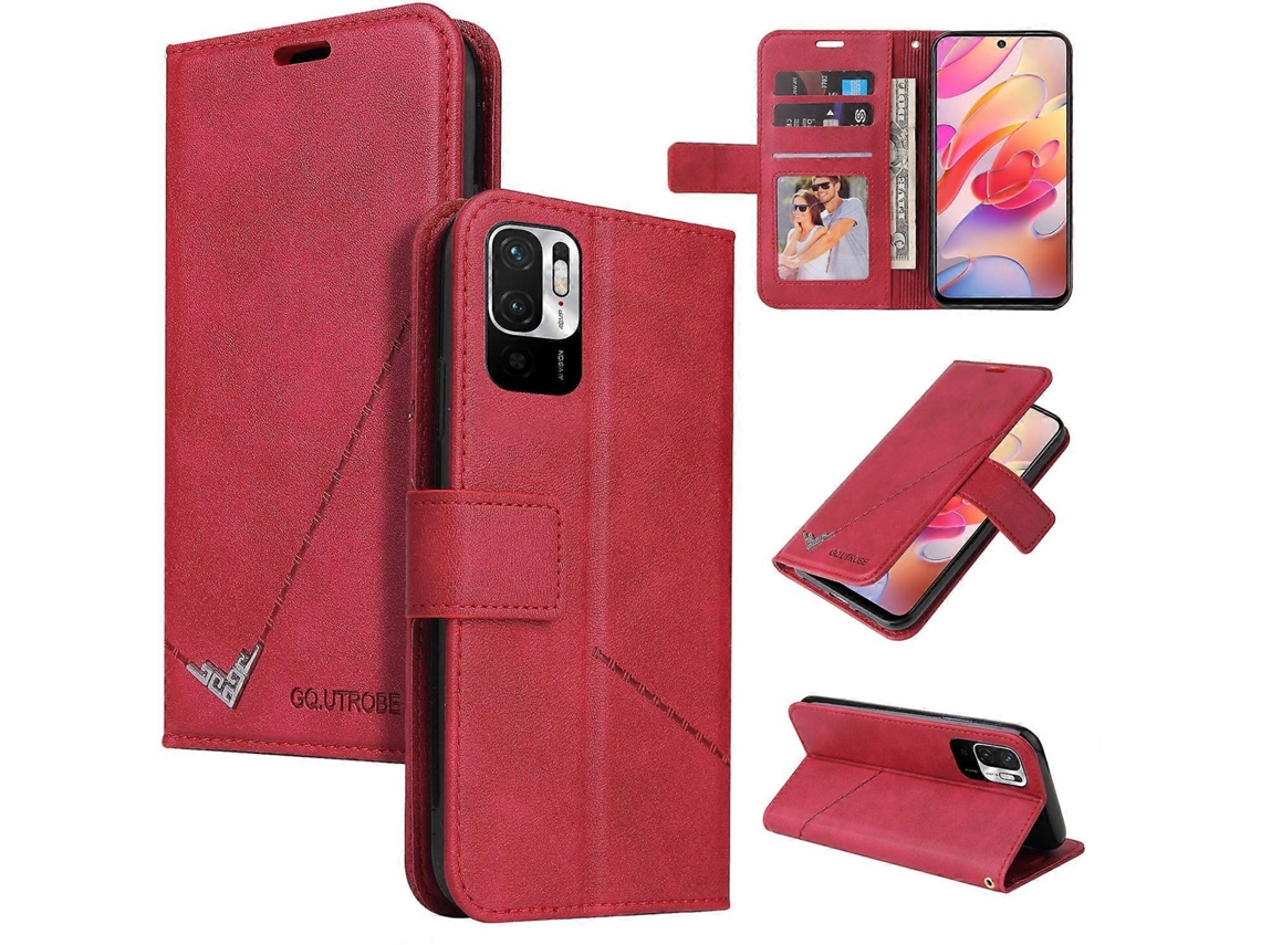 Capa De Couro Com Ângulo Reto Gqutrobe Para Xiaomi Redmi Note 10 5g