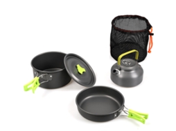 Conjunto De Panelas Para Camping 2 3 Pessoas Panelas De Alumínio Para Acampar, Piquenique, Hiking E Churrasco Rnemitery