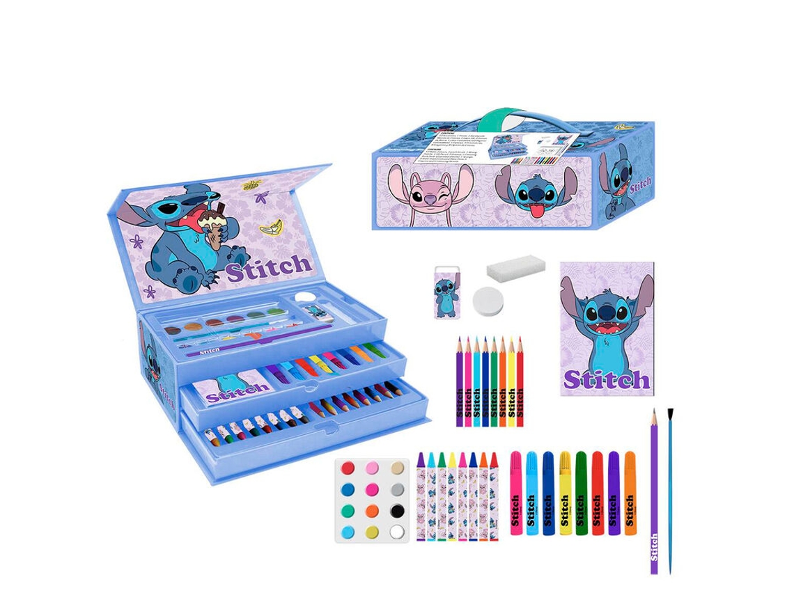 Mala Set de Papelaria de Colorir Do STITCH