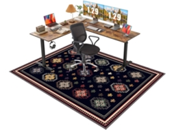 Tapete Cadeira Escritório Gamer Protetor Antiderrapante 60 X 70 Cm Piso Cm,