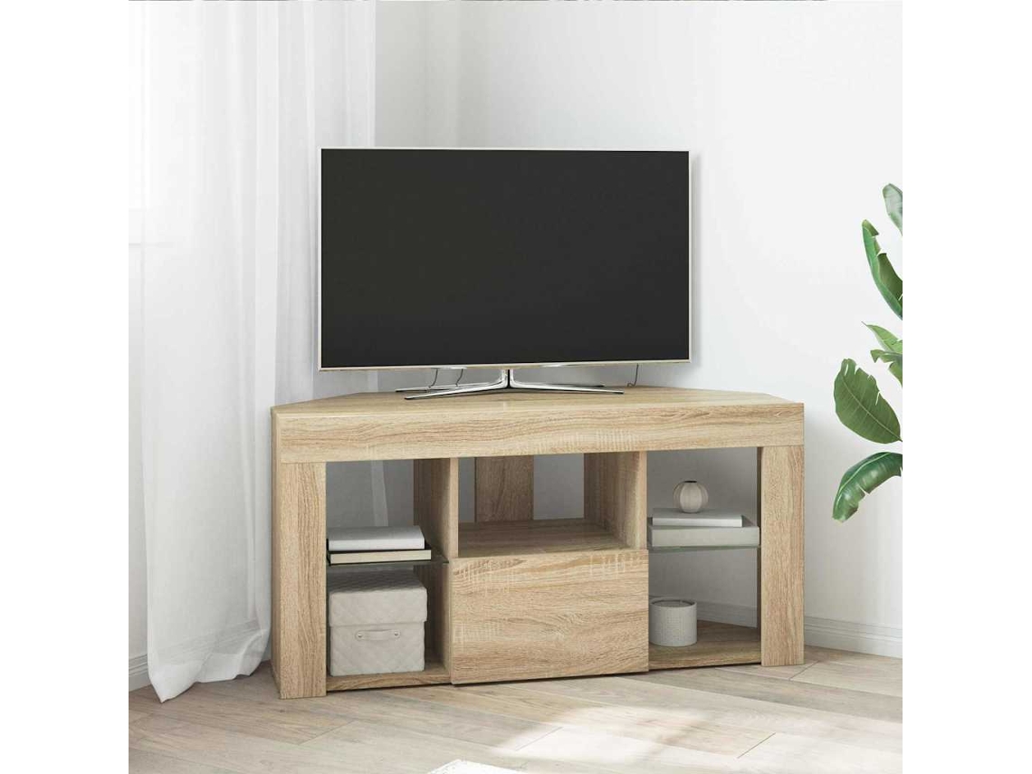 Vidaxl Criado-mudo De Led Para Tv De Canto 100 X 40 X 50 Cm