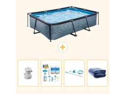 Exit-toys Piscina Exit Retangular - Efeito Pedra - 300x200x65 Cm - 5-peças S267