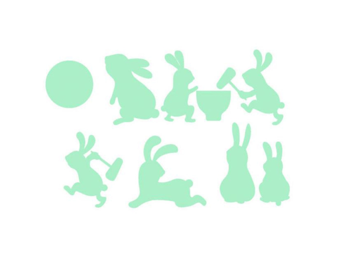 Sticker Luminoso Coelho Da Lua Para Quarto De Menina
