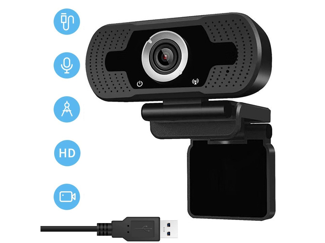 Webcam KKVOGMLE com Microfone Full HD 1080P