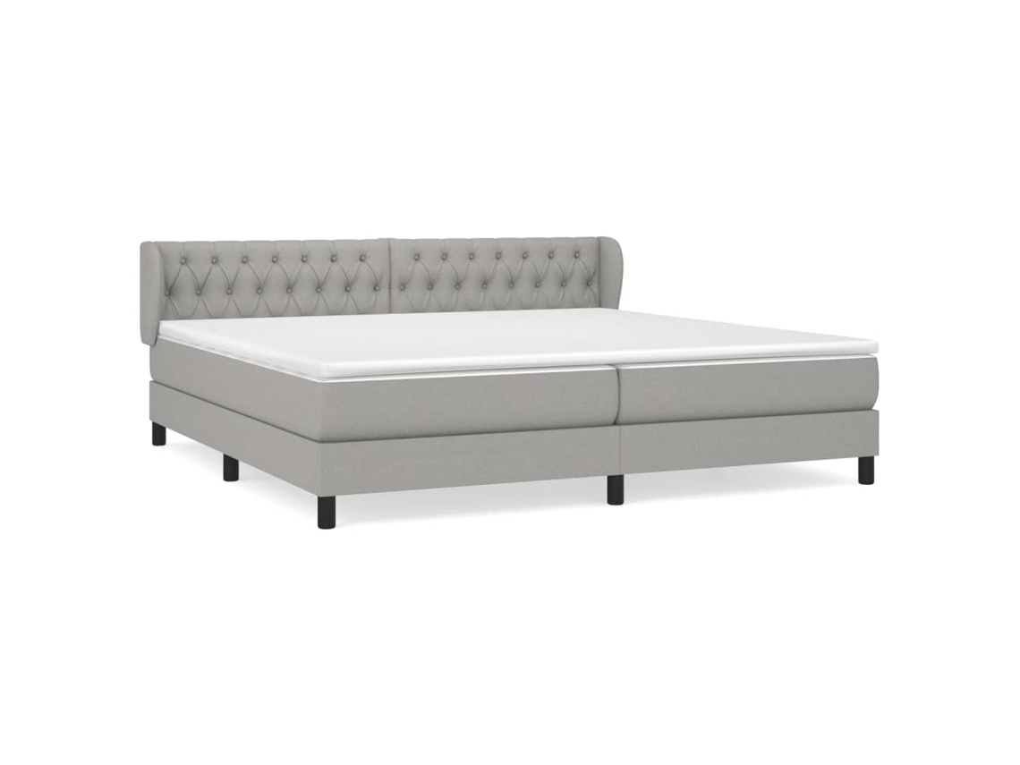 Box Spring Bed, Box Spring Beds Vidaxl Cinzeto Tecido (200 X 200 Cm)