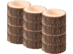 Conjunto De 12 Castiçais Decorativos De Madeira Para Velas Tealight, Criativos E Ideais Para Casamen Gokoco