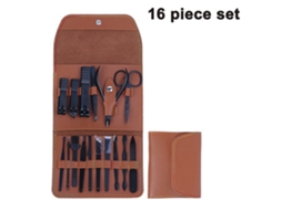 Conjunto de Manicure Cortadores de Unhas Kit Pedicure 16 Pçs Cortador de Unhas de Aço Inoxidável Ferramentas com Estojo de Viagem JEDBESETZT