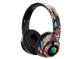 Fone De Ouvido Sem Fio Bluetooth Cool Graffiti Led Iluminado Para Jogos Para Crianças, Adolescentes E Adultos, Fones De Ouvido Com Microfone Aquaforge