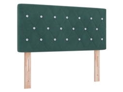 Conjunto 1 Cabeceira Estofada Vidaxl Verde Veludo (90 Cm)
