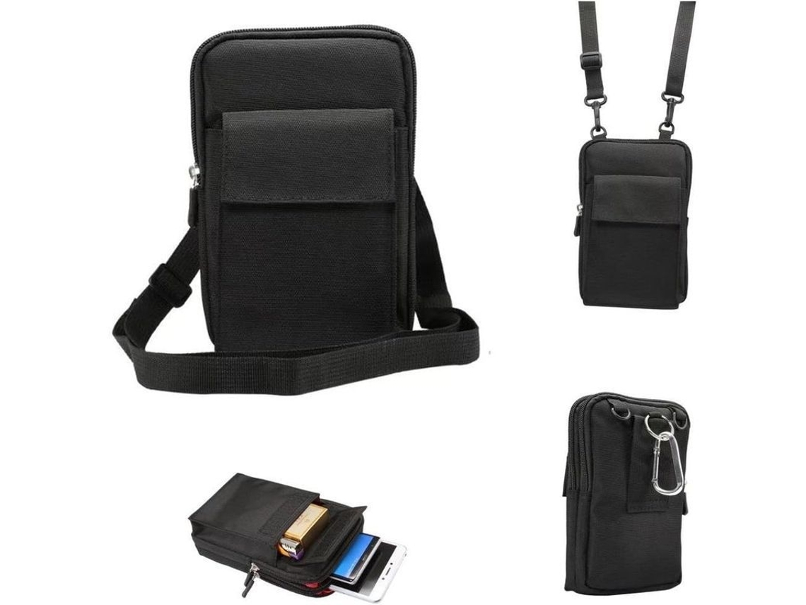 Bolsa de Cintura Universal para Celular e Carteira, com Correia de Hombro | S/MARCA