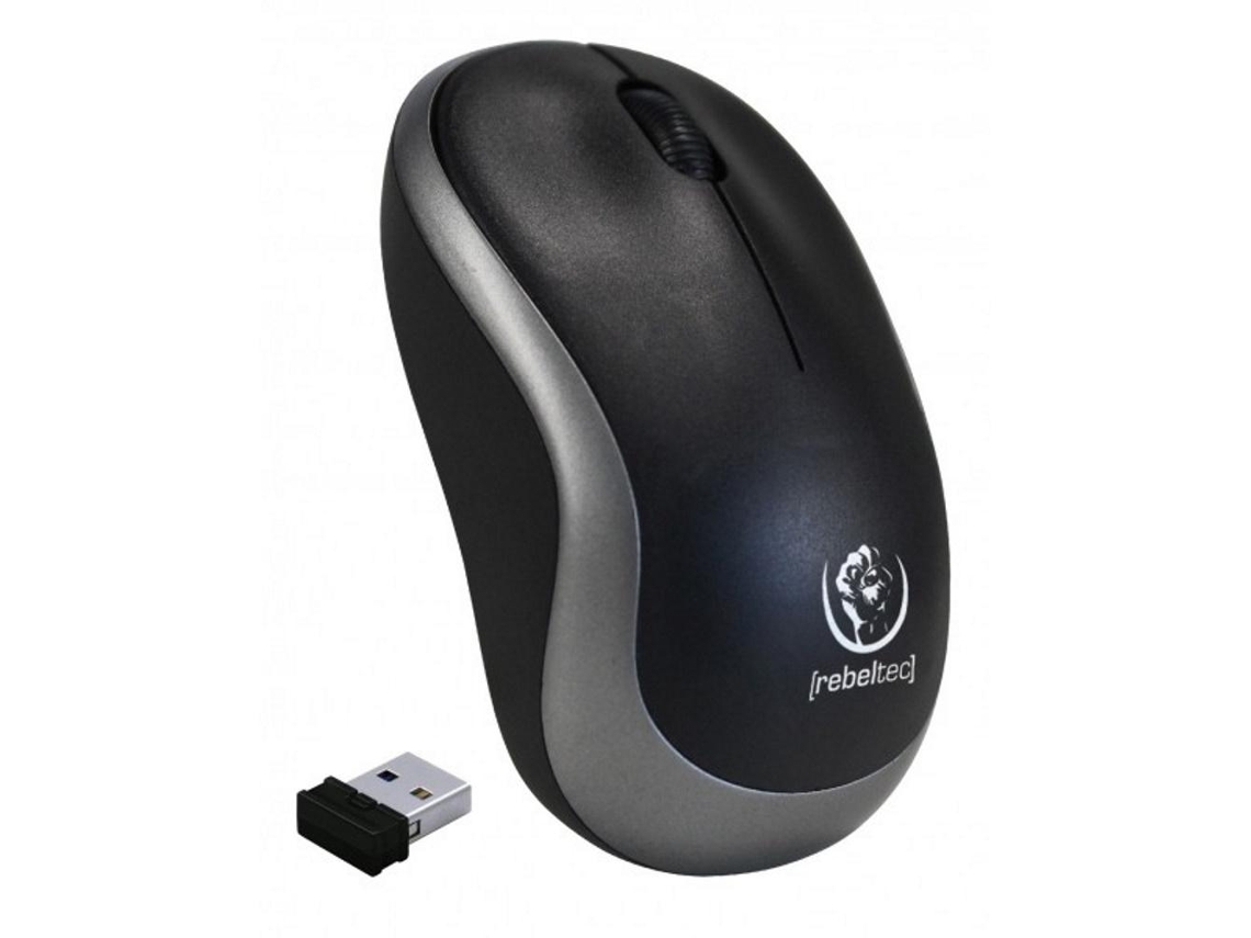 Mouse Óptico Sem Fio Rebeltec Meteor - Prata E Preto