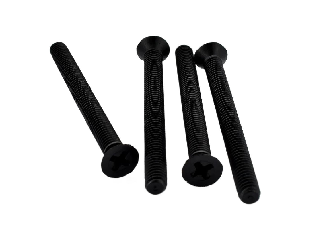 Parafusos De Cabeça Escareada Em Nylon Branco Preto M2 5 M3 M4 M5 M6 M8, Parafusos Phillips, Comprimento 4-40mm 30 Unidades