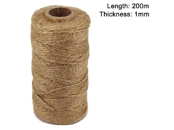 Corda De Juta Natural 200m 1mm, Corda Para Artesanato Decoração Diy Jardinagem Trançado À Mão