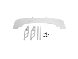 Mali para choque Dianteiro de Alumínio 310mm para Arrma 1/7 1/8 Rc Carro Substituição Upgrade Prata