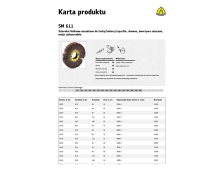 Disco flap montado Sm611 200mm x 50mm Gr. 80 Klingspor