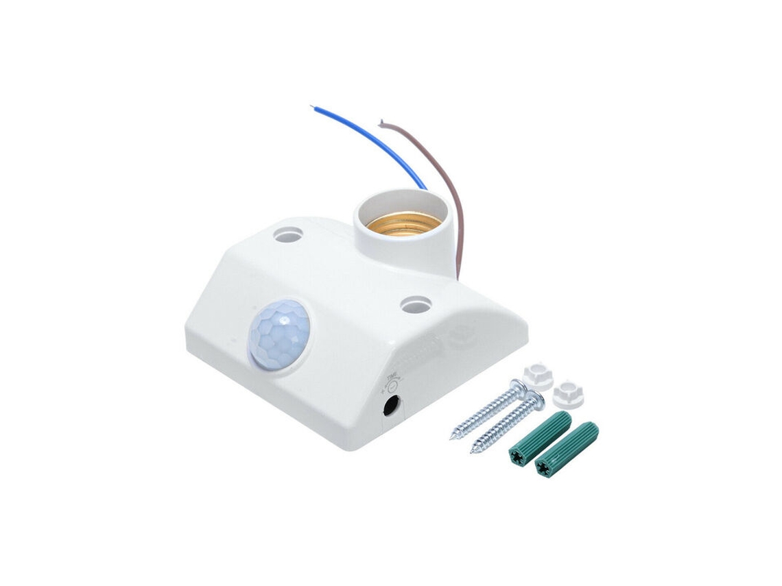 Lâmpada Led com Sensor de Movimento Infravermelho Pir Automático, Soquete E27, Interruptor de Parede com Sensor de Movimento, 1 Unidade BRILVIBERA