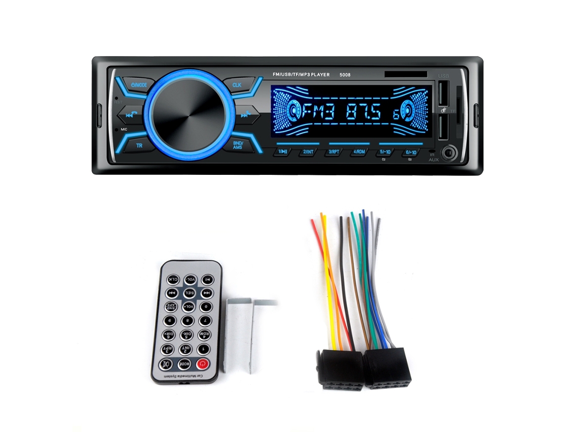Receiver De Áudio Bluetooth Com Tela E Reprodutor Mp3
