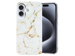 Lurelia Capa De Telemóvel Em Tpu Para Iphone 16 Antiqueda, Branco