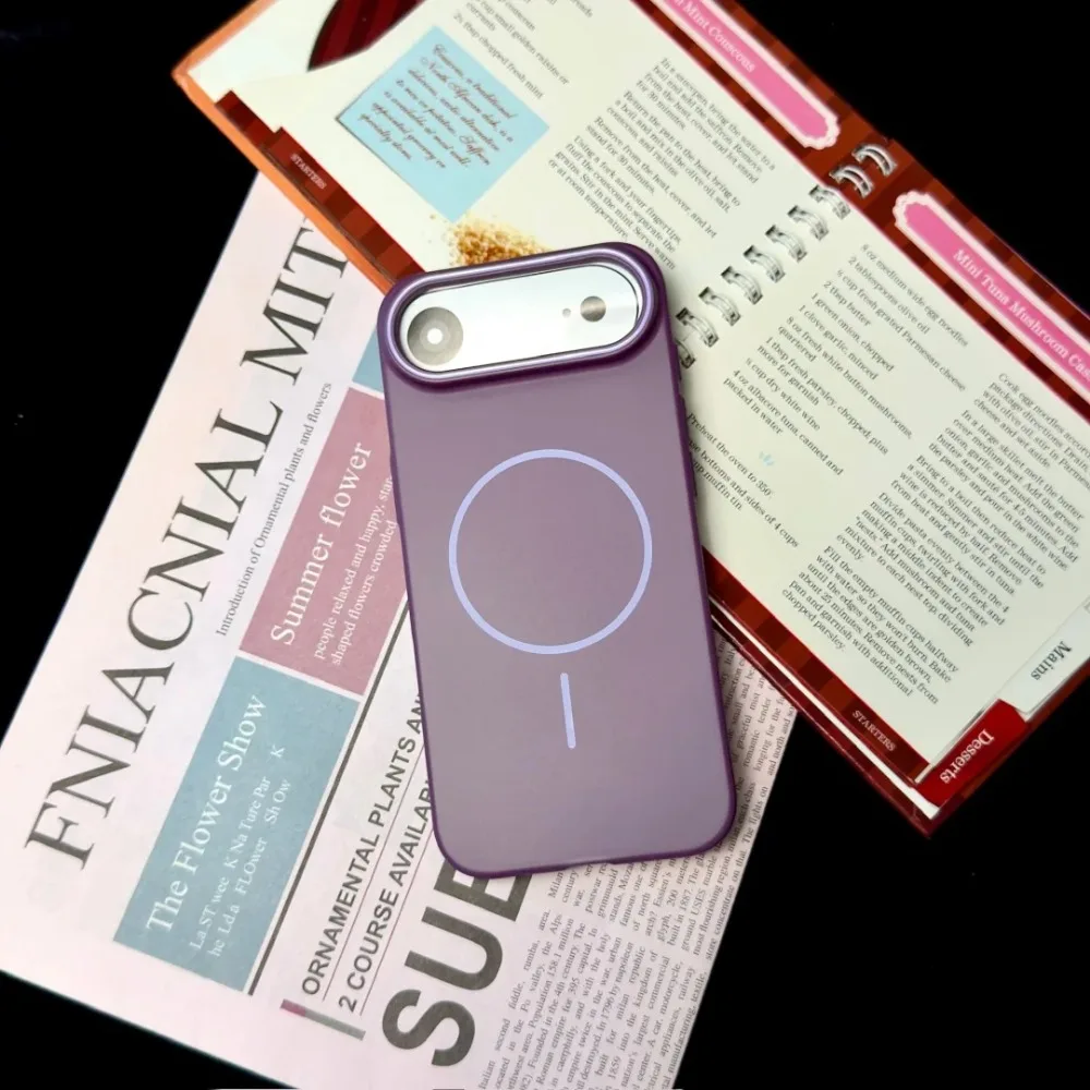(roxo, Iphone 12 Pro) Capa Magnética Fosca Ultrafina Para Celular, Feita De Material De Pc Macio, Compatível Com Carregamento Sem Fio.