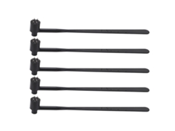 5 Unidades Martelo Dérmico De Flor De Cerejeira De Uma Única Extremidade Com Cabo Abs Preto Em Aço Inoxidável Para Indústria