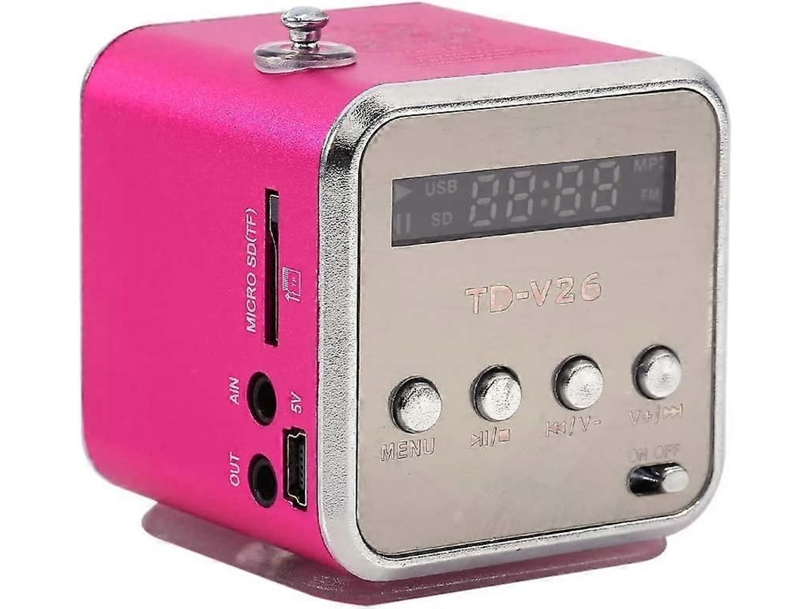 Mini Alto-falante, Alto-falante Estéreo Portátil Do Rádio Fm, 3,5 Milímetros Fone De Ouvido, Leitor De Música, Cartão Do Tf E Disco U Para Casa /