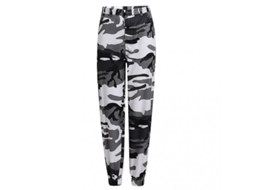 Pantalones Cargo Camuflaje Mujer Estilo Hip Hop Baggy Con Bolsillos Elásticos En Ankle Tallas S-3xl S Gris