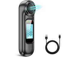 Medidor De Álcool Portátil Recarregável Via Usb, Modelo Mais Recente De 2025, Sem Contato, De Alta Precisão, Com Tela Lcd Digital