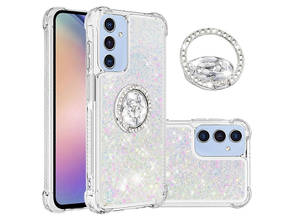 Capa De Tpu Com Suporte E Estampa De Corações A Laser Para Samsung Galaxy A17 5g, À Prova De Choque E Areia Movediça