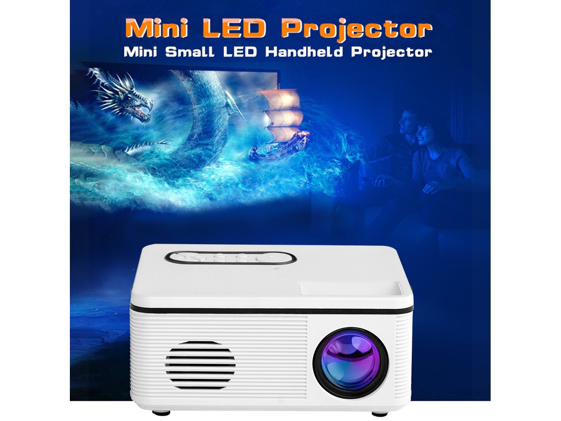 Projetor LED mini portátil Aibecy S361 600 lumens suporte 1080p | S/MARCA
