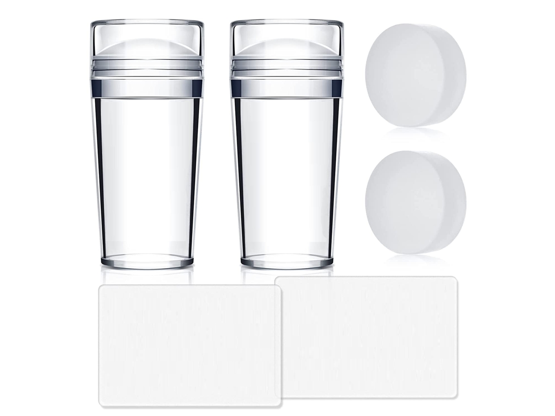 1 Conjunto de Ferramentas para Carimbar com 2 Carimbos 2 Cabeças de Silicone e 2 Espátulas AURUM