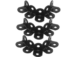 Conjunto de 100 Cantoneiras Metálicas Pretas, Resistentes, para Prateleiras, Conectores de Ferro. SFUSHOS