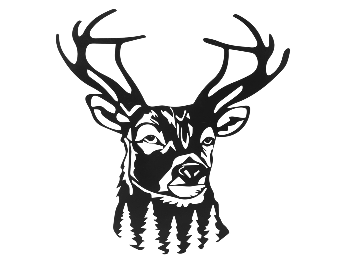 Arte de Parede Veado de Metal Rustico para Ambientes