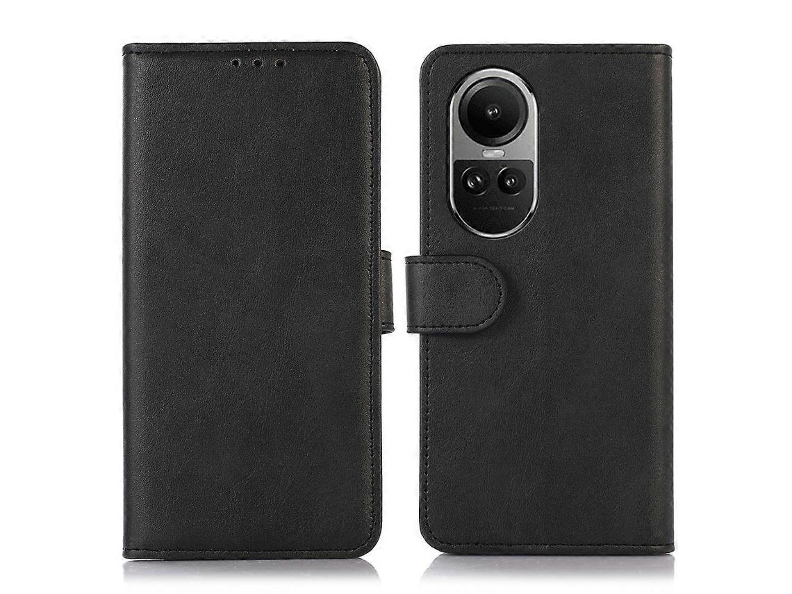 Capa De Celular Flip Em Couro Com Textura De Vaca Para Realme C67 4g