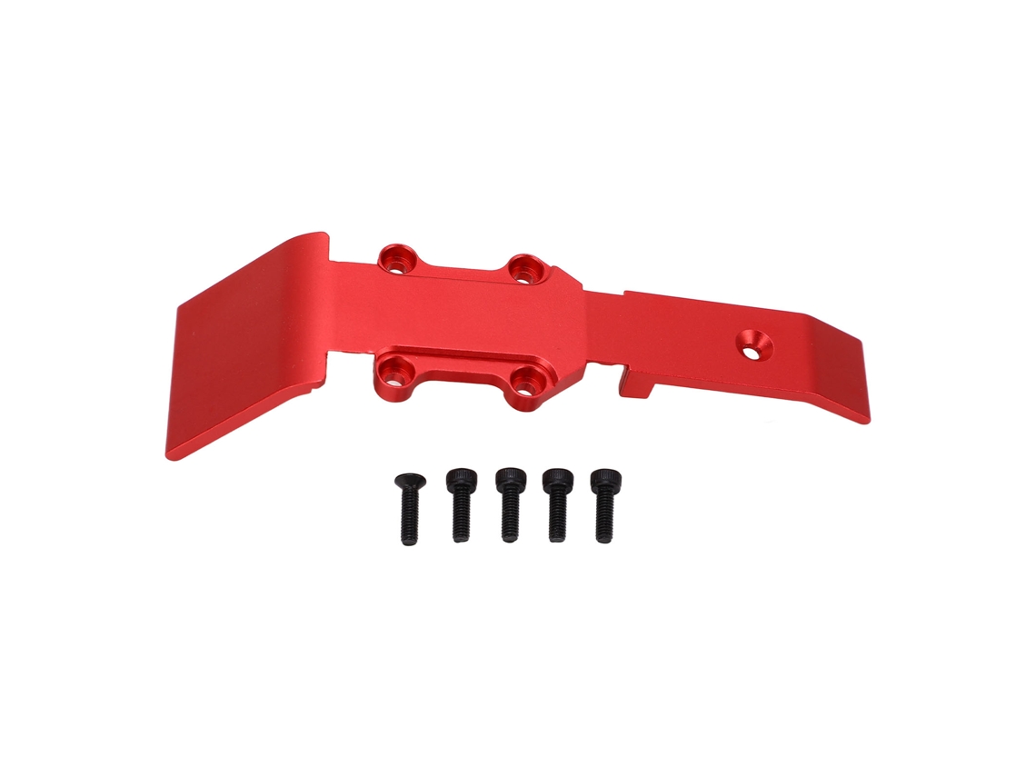 Placa De Proteção Dianteira De Alumínio Leve Para Rc 1/16 Traxxas E Revo Vxl Slash4wd Summit Vermelha