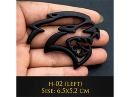 Emblema metálico 3D Hellcat para Dodge Challenger e Jeep, adesivo para porta, para-choque, porta-malas e lateral H-03